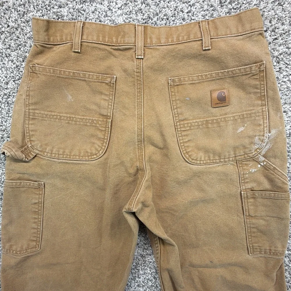 Carhartt‎ Mens B11 BRN Dungaree Fit Carpenter Pants Brown Size 34x32 (Fits33x30)